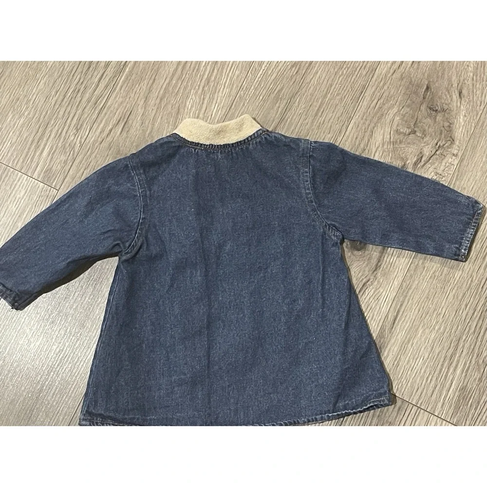 Vintage Peter Rabbit Beatrix Potter Baby‎ Denim Shirt Dress Size 6/9 Months